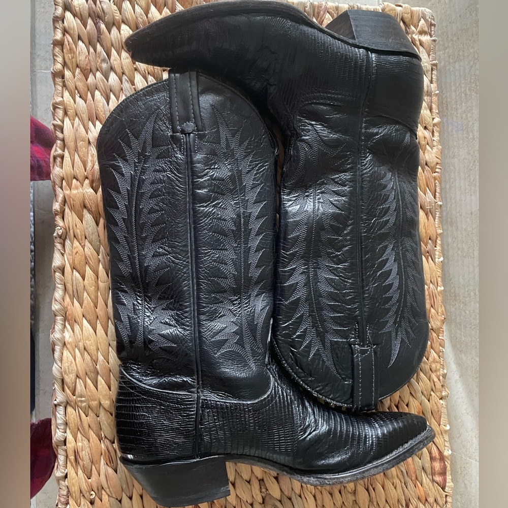 Vintage lizard skin Dan Post western boots